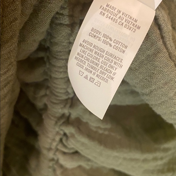 Aerie Olive Sleeveless Drawstring Blouse - Picture 13 of 13